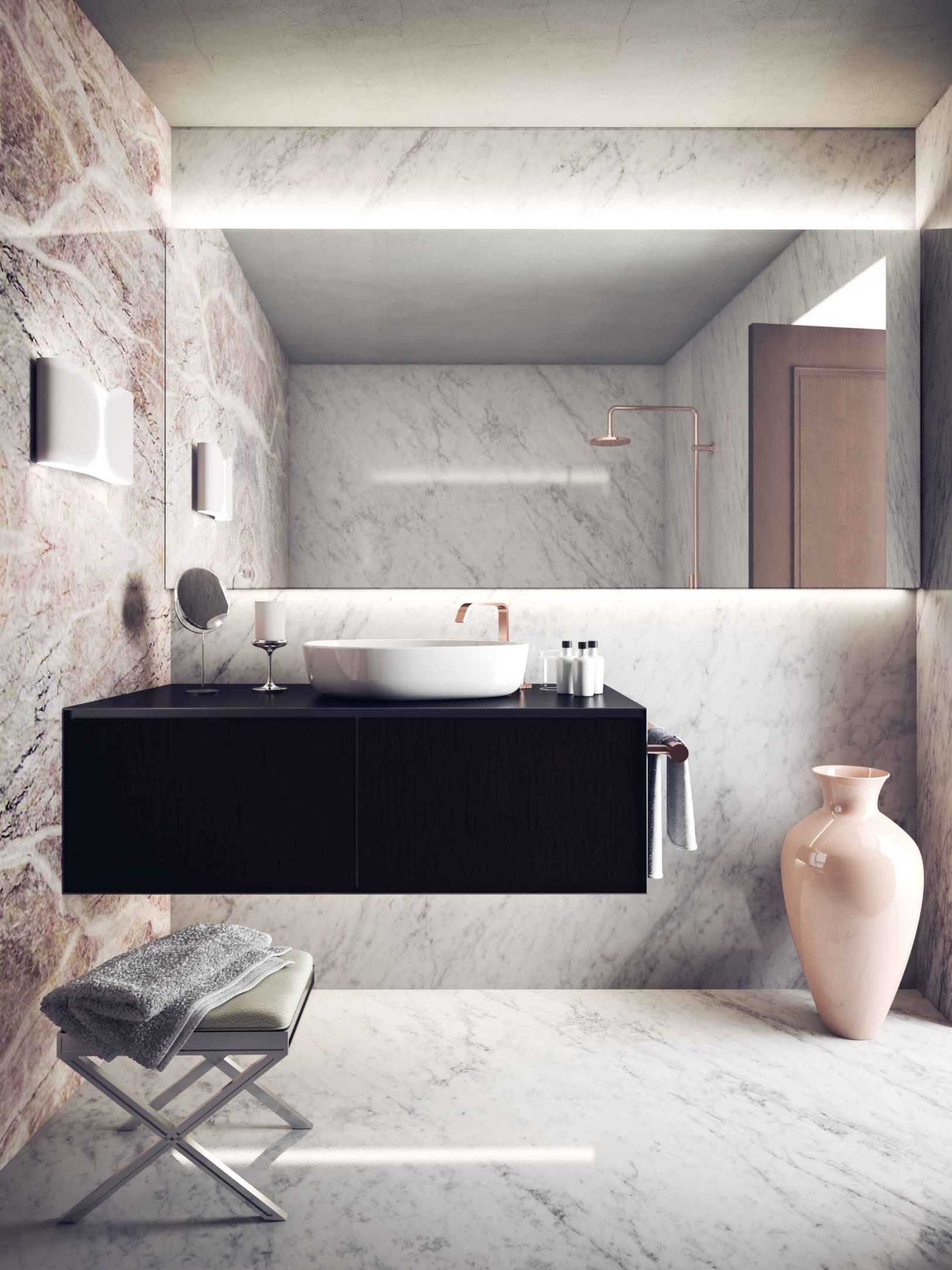 Luxury Carrara Marble Bathroom Design