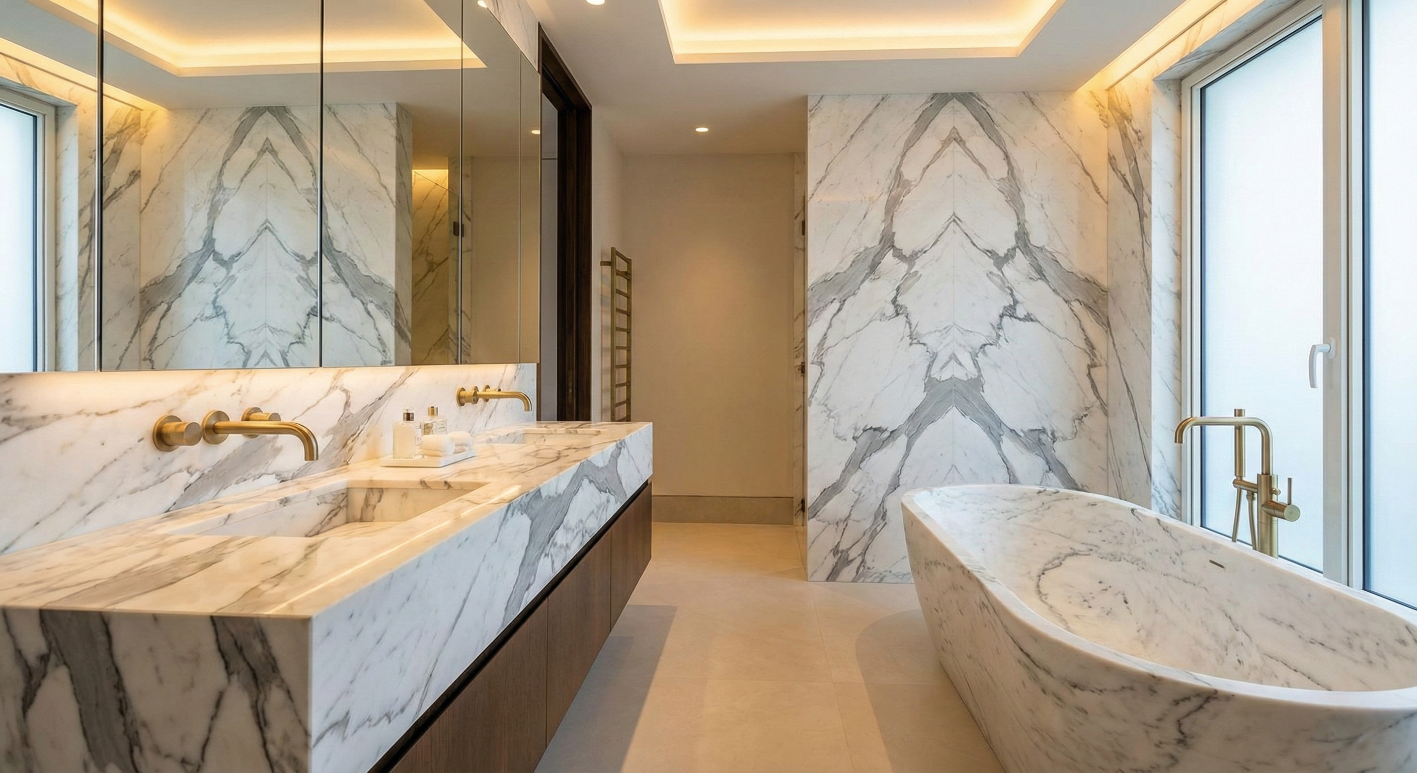 Statuario marble design - Bespoke interior design projects and luxury architectural solutions. - Marmi di Carrara since 1956 Italy