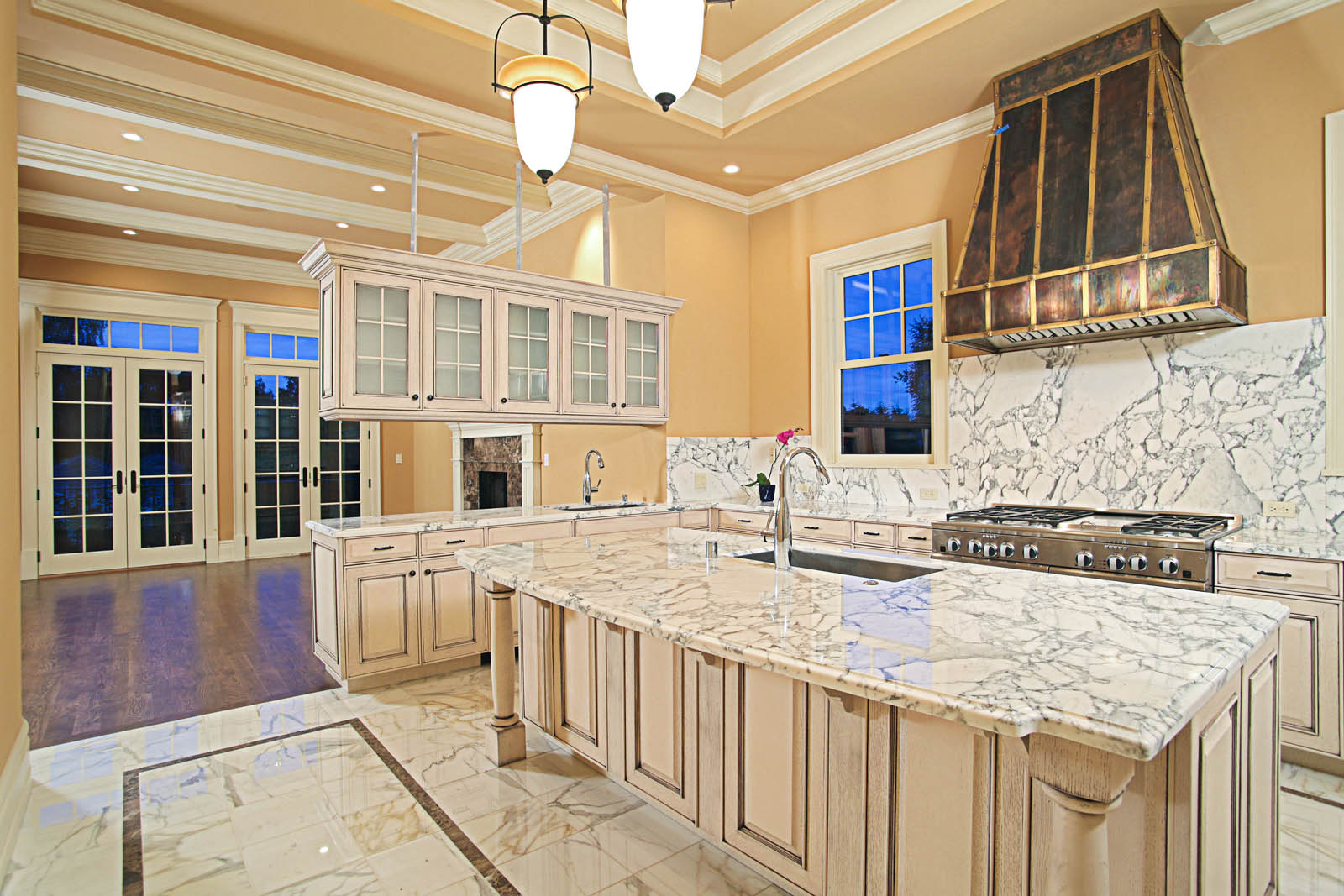 Luxury White Marble Kitchen Design