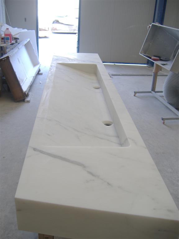 Massive Carrara Marble Sinks