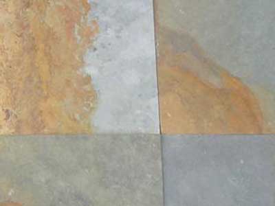 RUSTIC M GREEN slabs tiles project